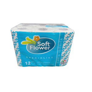 Casa e Pulizia soft flower carta igienica 12 rotoli 2 veli